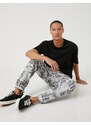 Koton Shawl Patterned Sweatpants Tie Waist Pocket Detailed.