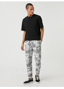 Koton Shawl Patterned Sweatpants Tie Waist Pocket Detailed.