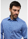 ETERNA Modern Fit pánská modrá košile s potiskem 100% bavlna Non Iron
