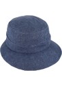 Letní dámský lněný modrý klobouček - Fiebig 1903