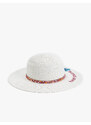 Koton Straw Hat with Stamp-Sequin Detail