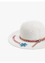 Koton Straw Hat with Stamp-Sequin Detail