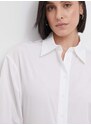 Bavlněná košile Calvin Klein bílá barva, slim, s klasickým límcem