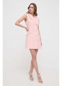 Šaty Guess CORINNE růžová barva, mini, W4GK1B WG4P2