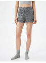 Koton Pajama Shorts with Ribbed Lace Detailed.