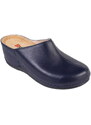 Buxa Dámská zdravotní kožená obuv na klínku BZ340 - Tmavě modrá