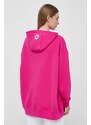 Mikina Karl Lagerfeld x Darcel Disappoints dámská, růžová barva, s kapucí, s potiskem