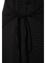 Trendyol Black Maxi Knitted Tie Beach Dress