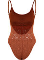 Trendyol Brown Regular Swimsuit