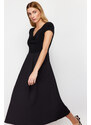 Trendyol Black Woven Midi Dress