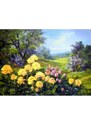 Malování podle čísel 30x40 cm - Barevné květy