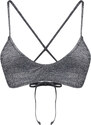 Trendyol Black Bralette Silvery Bikini Top