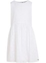 Dívčí šaty Tommy Hilfiger bílá barva, mini