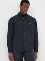 Bavlněná košile Gant černá barva, regular, s límečkem button-down