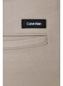 Kalhoty Calvin Klein pánské, šedá barva, jednoduché