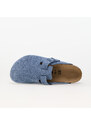 Pánské pantofle Birkenstock Boston BS Suede Leather Elemental Blue