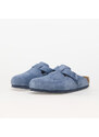 Pánské pantofle Birkenstock Boston BS Suede Leather Elemental Blue