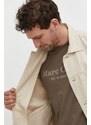 Džínová bunda s příměsí lnu Marc O'Polo béžová barva