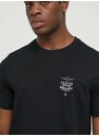 Bavlněné tričko Aeronautica Militare černá barva, s aplikací