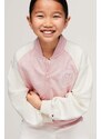 Dětská bomber bunda Tommy Hilfiger růžová barva