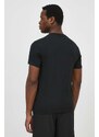 Tričko Lacoste černá barva, s potiskem