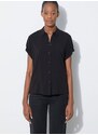 Košile Samsoe Samsoe MAJAN dámská, černá barva, regular, s klasickým límcem, F19123672