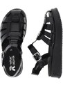 Stylové sandály na dovolenou i do města Rieker W0850-00 šedá