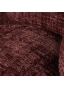 Hoorns Bordově červené čalouněné otočné křeslo Wooly
