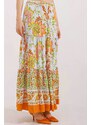 Bigdart 1898 Patterned Long Skirt - Orange