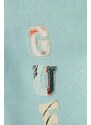 Dětské bavlněné tepláky Guess tyrkysová barva, s aplikací