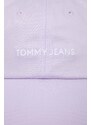 Bavlněná baseballová čepice Tommy Jeans béžová barva