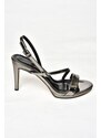 Fox Shoes S569716634 Platinum Mirror Thin Heeled Evening Shoe