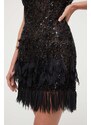 Šaty Elisabetta Franchi černá barva, mini, AB62442E2