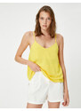 Koton V-Neck with Textured Straps Blouse