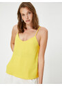 Koton V-Neck with Textured Straps Blouse