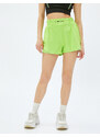 Koton Short Sport Shorts with Elastic Printed Waist.