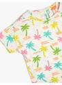 Koton Summer Theme T-Shirt Printed Crew Neck Short Sleeve Cotton