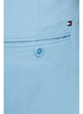 Kalhoty Tommy Hilfiger pánské, béžová barva, přiléhavé