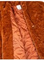 Plyšový kabát Koton Şahika Ercümen X Oversize s kapucí