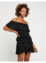 Koton Ruffle Detailed Mini Jumpsuit Off The Shoulder