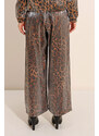 Bigdart Brown Shiny Fabric Trousers 6632