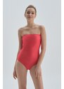 Dagi Red Covered Strapless Swimsuit