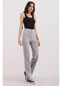 Bigdart 6629 High Waist Palazzo Trousers - Gray