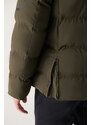 Avva Men's Khaki Thermal Water Repellent Windproof Puffer Jacket