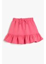 Koton Frilled Elastic Waist Modal Fabric Girls' Mini Skirt