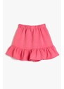 Koton Frilled Elastic Waist Modal Fabric Girls' Mini Skirt