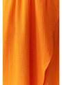 Trendyol Orange Maxi Woven Slit Beach Dress