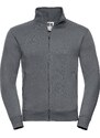 RUSSELL Men's Zip Up Sweatshirt - Authentic R267M 80% Plain Ring-Spun Cotton 20% Polyester (Three-Layer Fabric) 280g