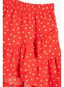 Koton Girl Red Patterned Skirt