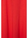 Trendyol Red 100% Cotton Skater/Waisted Crew Neck Sleeveless Midi Knitted Dress